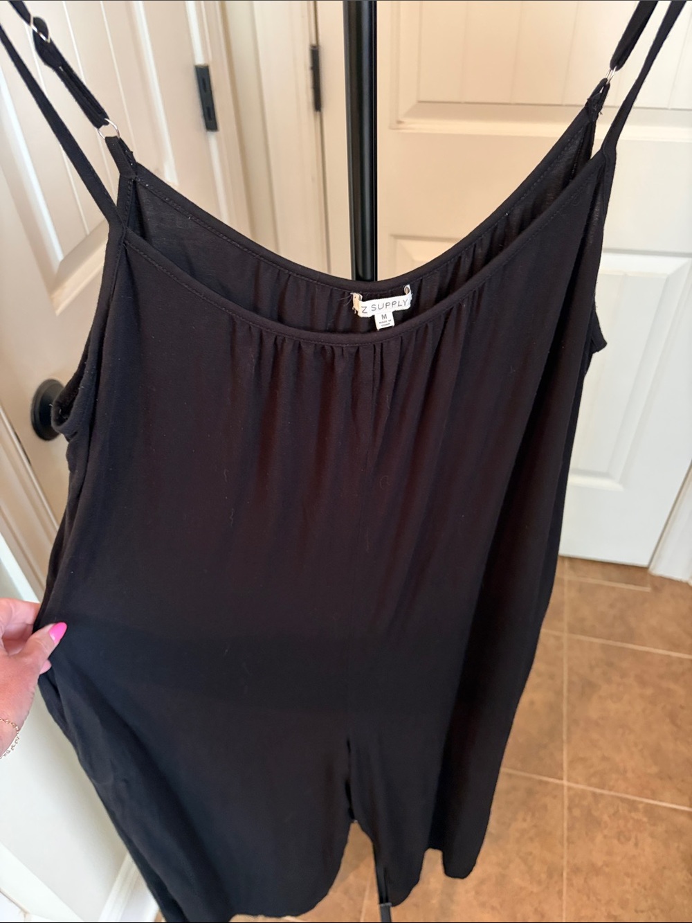 Z Supply Black Spaghetti strap Wide Leg Jumpsuit